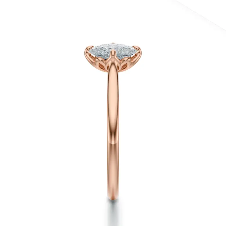 Pierścionek z owalnym diamentem różowe złoto SBPZ_067